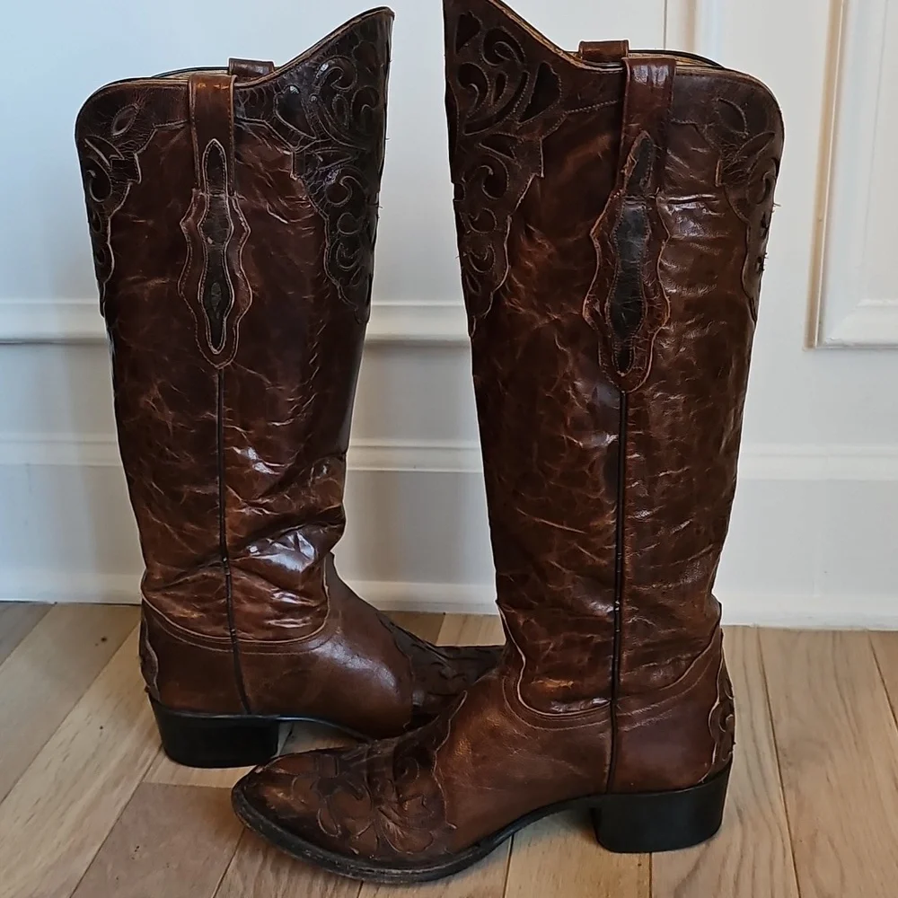 Women's Johnny Ringo Puma Brown 15" Boots JRS806-14 Womens 8.5 - Picture 1 of 15